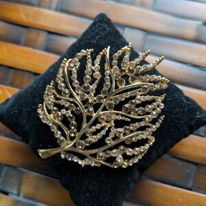 Tree Of Life Gold Sparkle Brooch